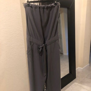 Charcoal BEBE Jumpsuit Strapless
